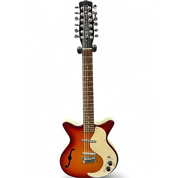 Used Danelectro 12SDC 12-String 2 Color Sunburst Solid Body Electric Guitar