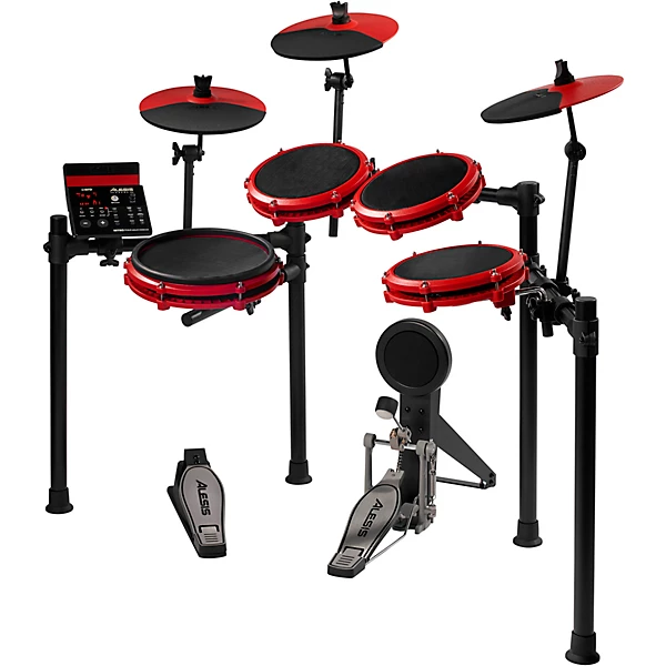 Alesis Nitro Max 8-Piece Electronic Drum Set With Bluetooth and BFD Sounds Red 4 Alesis Nitro Max 8-Piece Electronic Drum Set With Bluetooth and BFD Sounds Red
