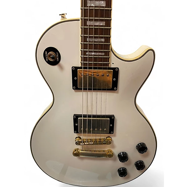 Used Epiphone Les Paul Custom Alpine White Solid Body Electric Guitar
