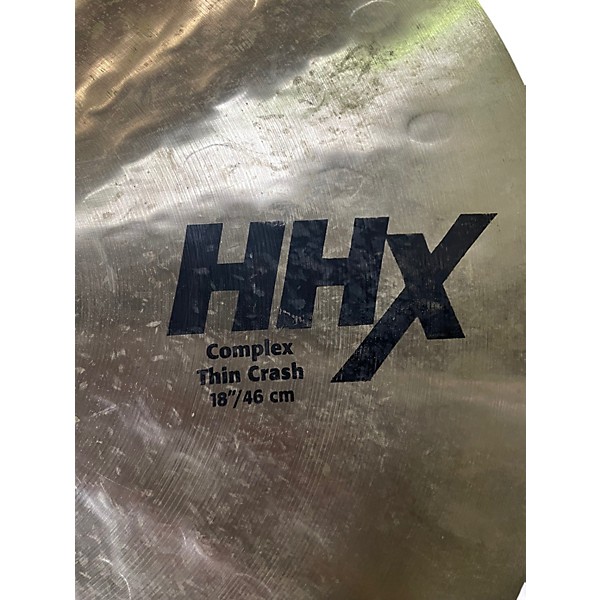 Used SABIAN 18in HHX COMPLEX THIN CRASH Cymbal 6 Used SABIAN 18in HHX COMPLEX THIN CRASH Cymbal
