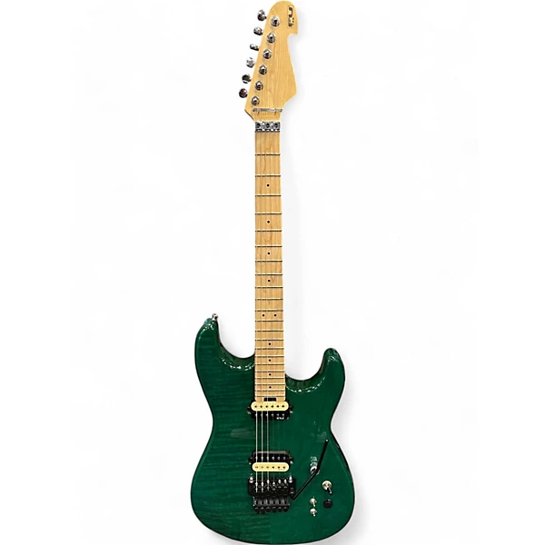 Used Fu-tone FU PRO Trans Green Solid Body Electric Guitar
