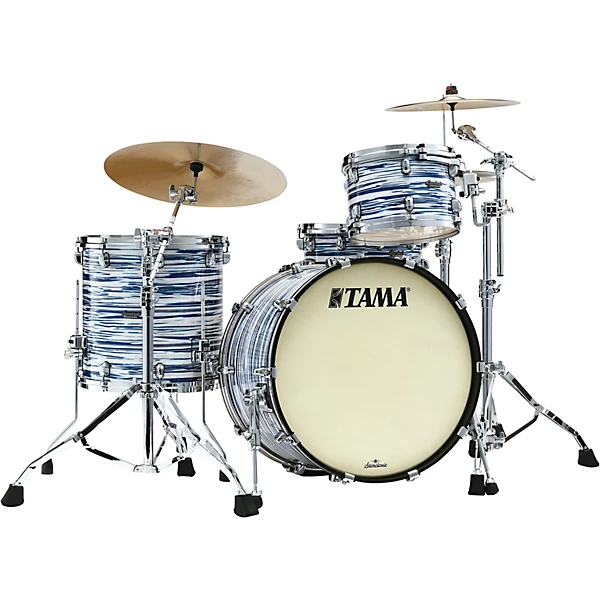 TAMA Starclassic Maple 3-Piece Shell Pack With 22 Bass Drum Blue & White Oyster