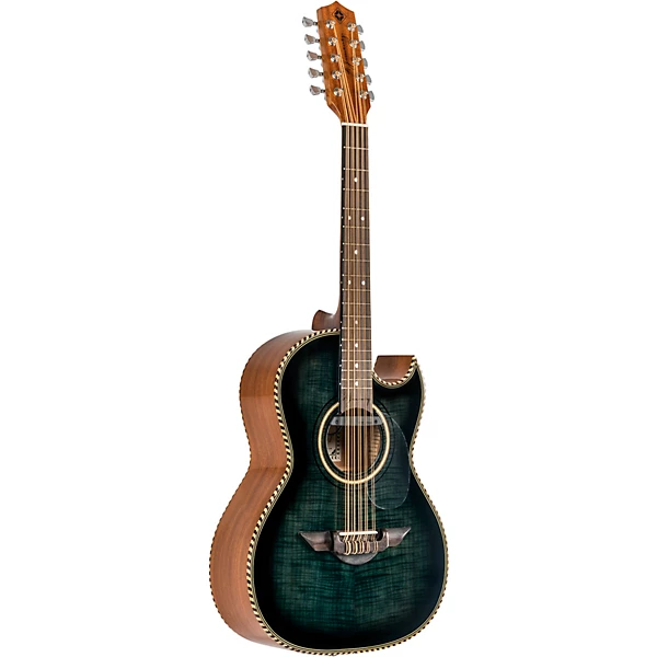 H. Jimenez LBQ1E El Estandar Flame Maple Top Acoustic-Electric Bajo Quinto Transparent Black 6 H. Jimenez LBQ1E El Estandar Flame Maple Top Acoustic-Electric Bajo Quinto Transparent Black