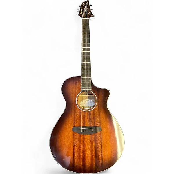 Used Breedlove Pursuit Exotic Myrtlewood Bourbon Burst Acoustic Electric Guitar