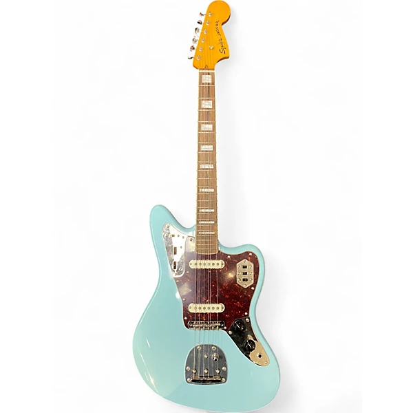 Used Squier jaguar Whale Blue Solid Body Electric Guitar