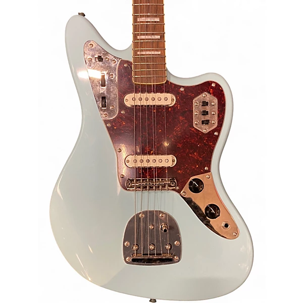 Used Squier jaguar Whale Blue Solid Body Electric Guitar 4 Used Squier jaguar Whale Blue Solid Body Electric Guitar