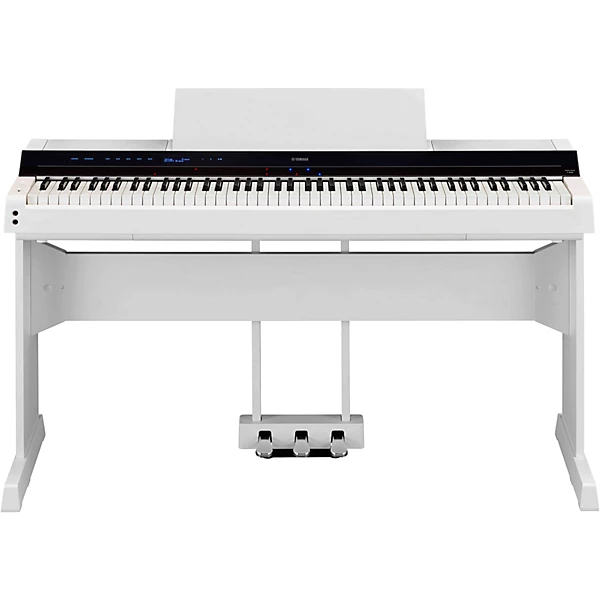 Yamaha P-S500 88-Key Smart Digital Piano With L300 Stand and LP-1 Triple Pedal White