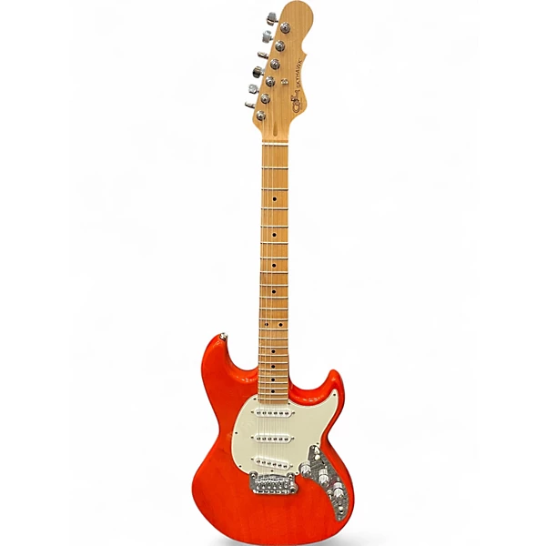 Used 2021 G&L Fullerton Deluxe-Skyhawk Clear Orange Solid Body Electric Guitar