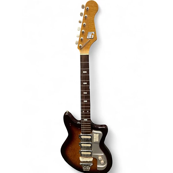 Used 1960s Guyatone LG-70 Tobacco Burst Solid Body Electric Guitar
