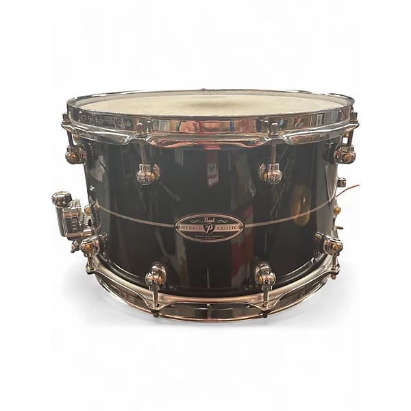 Used Pearl 14X8 hybrid exotic snare drum Black Drum