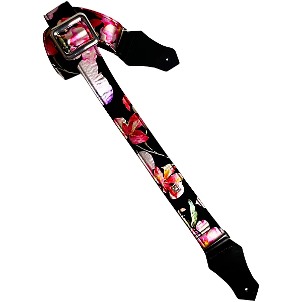 Get'm Get'm Platinum Bloom Guitar Strap Pink 2 in.