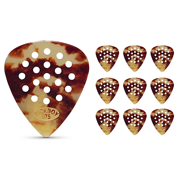 Pick Boy Pos-a-Grip Classic T Shell Cellulose Guitar Picks .75 mm 10 Pack