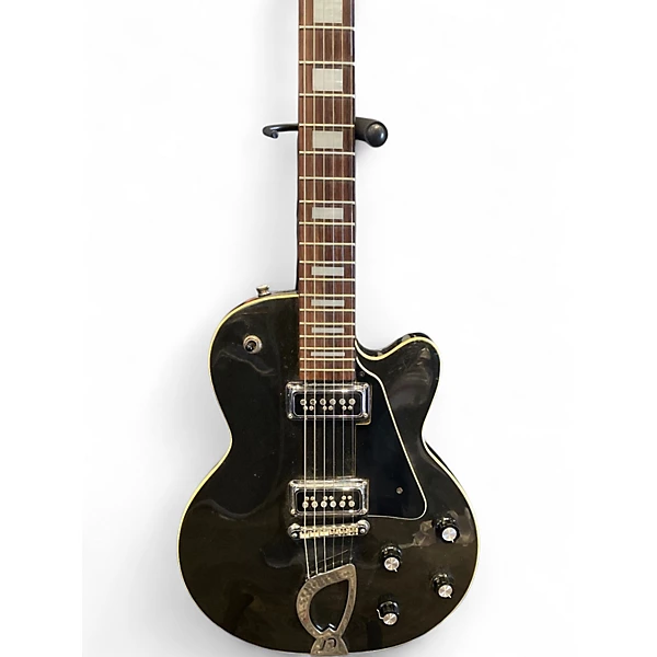Used DeArmond M75 Metallic Black Solid Body Electric Guitar