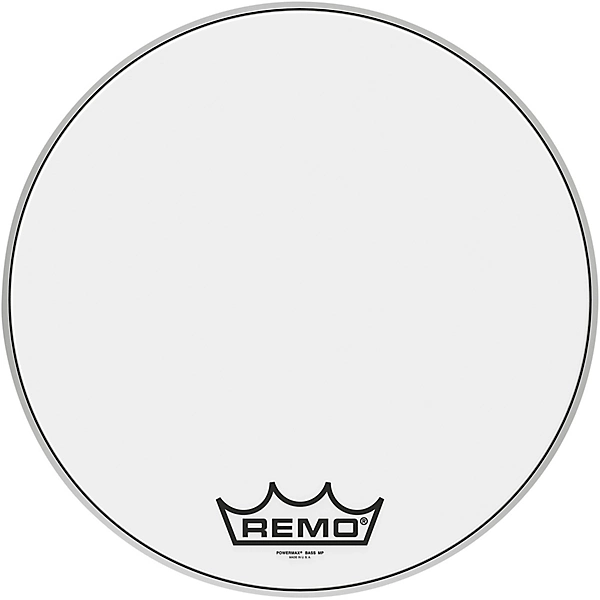 Remo Powermax Ultra White Crimplock Bass Drum Head 20 in.