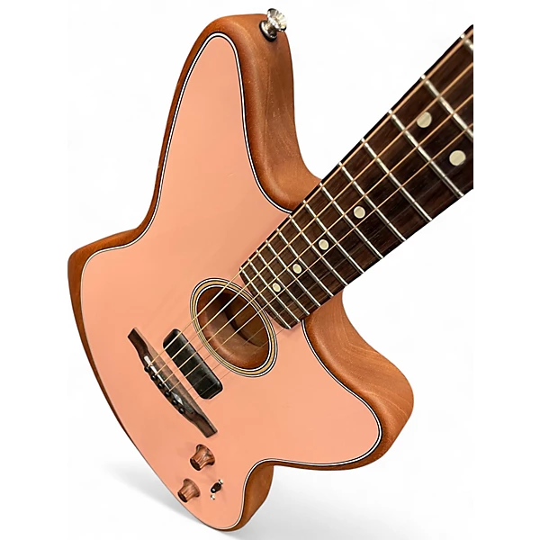 Used Fender Acoustasonic Player Jazzmaster Pink Solid Body Electric Guitar 6 Used Fender Acoustasonic Player Jazzmaster Pink Solid Body Electric Guitar