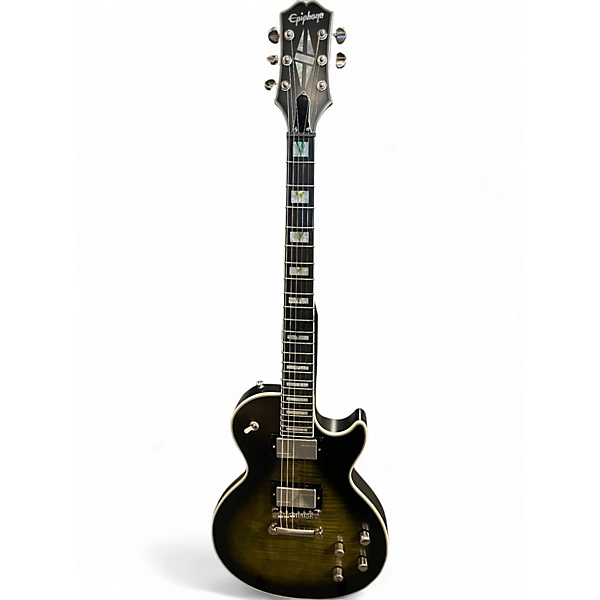 Used 2023 Epiphone les paul prophecy Olive Tiger Aged Gloss Solid Body Electric Guitar