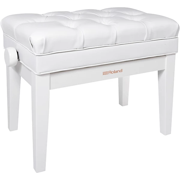 Roland RPB-500-US Piano Bench, Vinyl Seat, Music Compartment White