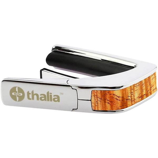 Thalia Exotic Series Chrome Guitar Capo AAA Hawaiian Koa Inlay 4 Thalia Exotic Series Chrome Guitar Capo AAA Hawaiian Koa Inlay