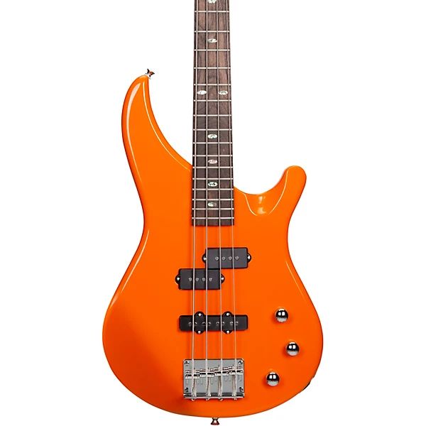 Mitchell MB100 Short-Scale Solidbody Electric Bass Guitar Orange