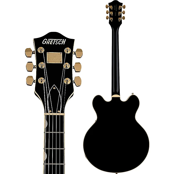 Gretsch Guitars Broadkaster LX Center Block With String-Thru Bigsby and Gold Hardware Electric Guitar Black 8 Gretsch Guitars Broadkaster LX Center Block With String-Thru Bigsby and Gold Hardware Electric Guitar Black