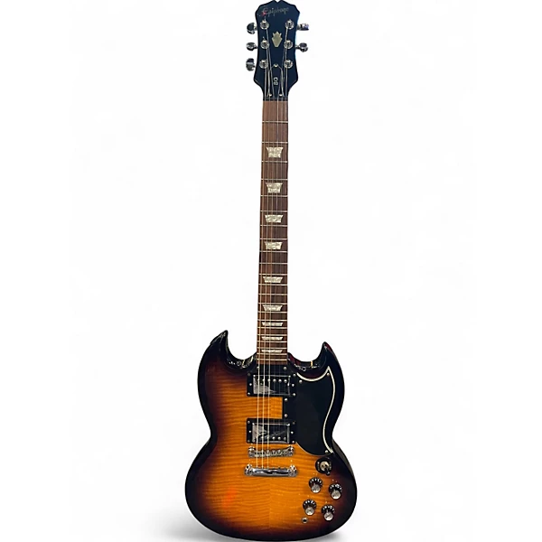 Used Epiphone G400 DELUXE Vintage Sunburst Solid Body Electric Guitar