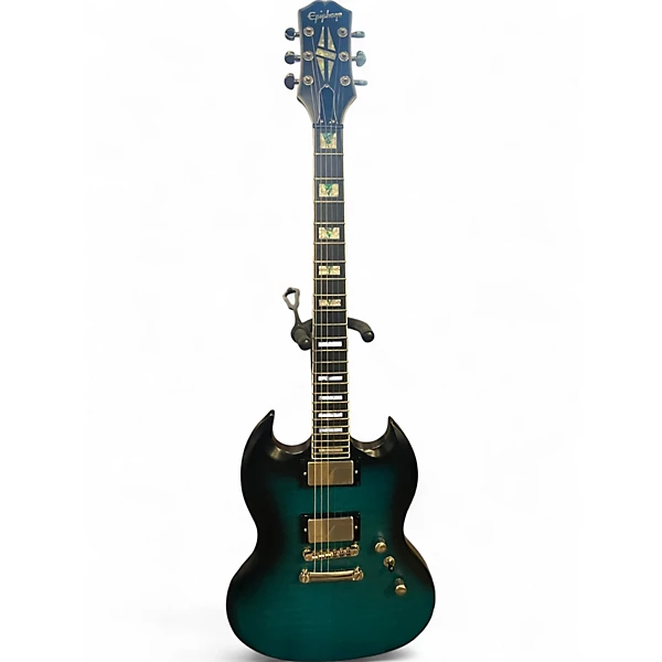 Used Epiphone SG Prophecy Custom GX blue tiger Solid Body Electric Guitar