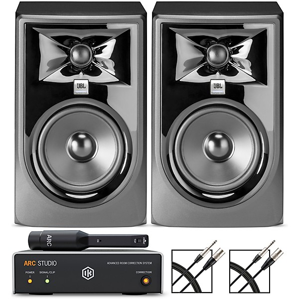 JBL 305P MKII 5 Studio Monitor Pair With IK Multimedia ARC Studio Advanced Room Correction System