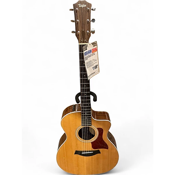 Used Taylor 214CE Deluxe Natural Acoustic Electric Guitar