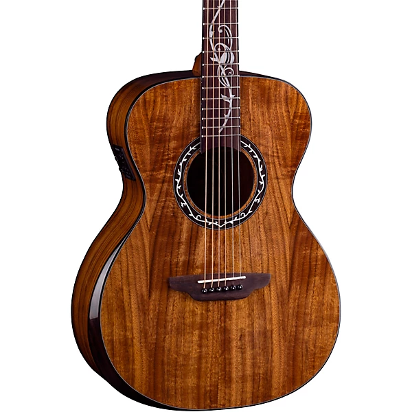 Luna Vineyard Koa Bevel Folk Acoustic-Electric Guitar Gloss Natural