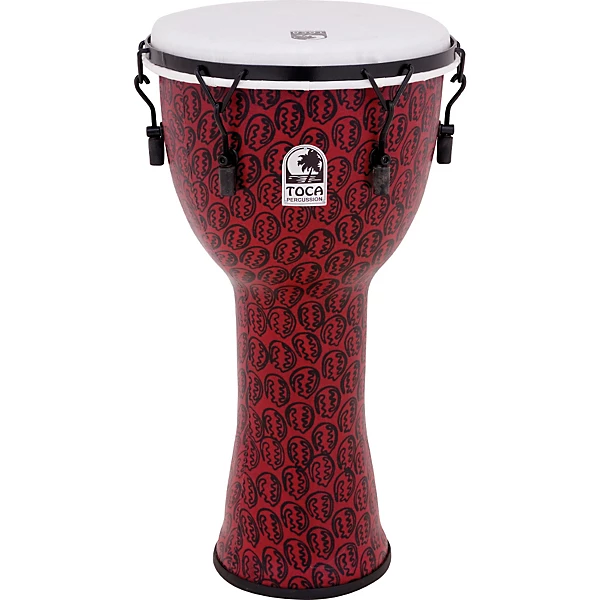Toca Freestyle II Mechanically-Tuned Djembe 14 in. Red Mask