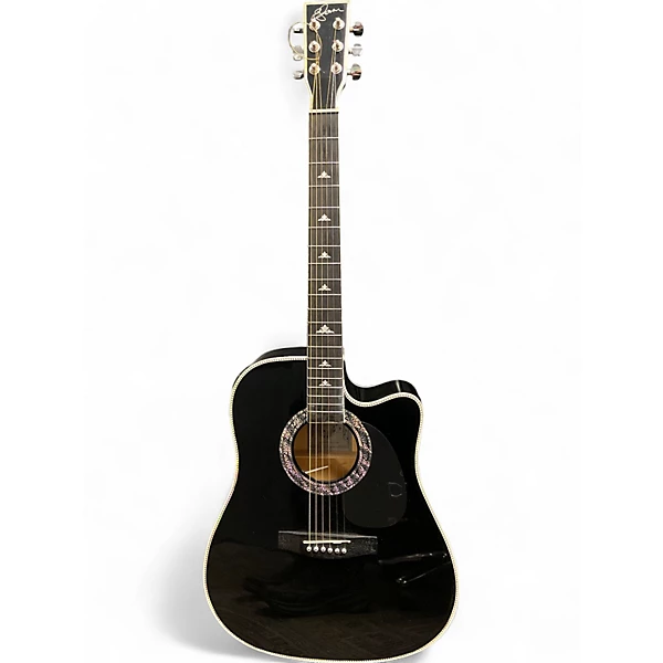 Used Esteban Legacy Black Silver Black Acoustic Electric Guitar