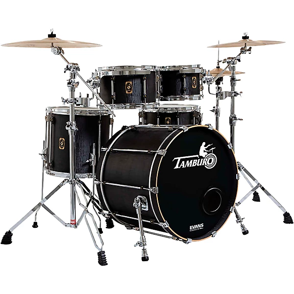TAMBURO Unika Series 5-Piece Shell Pack With 20 Bass Drum Flamed Black
