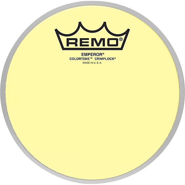 Remo Emperor Colortone Crimplock Yellow Tenor Drum Head 6 in.