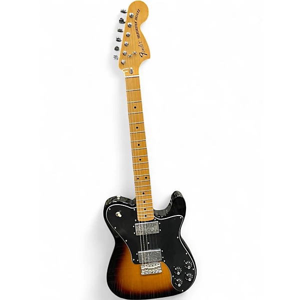 Used Fender Vintera 70s Telecaster Deluxe 3 Tone Sunburst Solid Body Electric Guitar