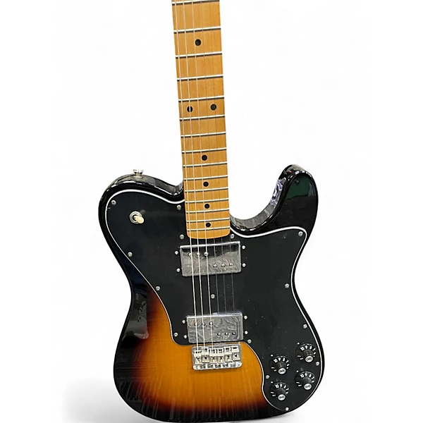 Used Fender Vintera 70s Telecaster Deluxe 3 Tone Sunburst Solid Body Electric Guitar 6 Used Fender Vintera 70s Telecaster Deluxe 3 Tone Sunburst Solid Body Electric Guitar