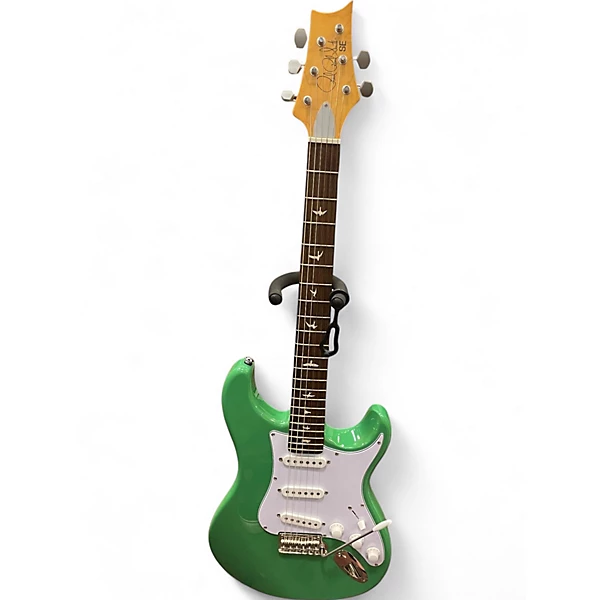 Used PRS SE Silver Sky GREEN Solid Body Electric Guitar