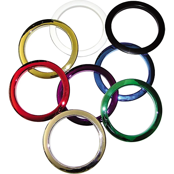 Bass Drum O's Bass Drum O Port Ring Blue Chrome 6 in. 4 Bass Drum O's Bass Drum O Port Ring Blue Chrome 6 in.