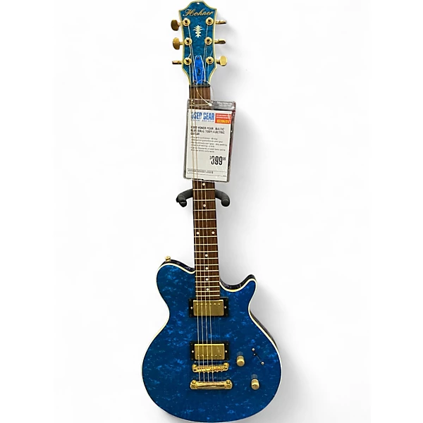Used Honer pearl Baltic Blue Solid Body Electric Guitar