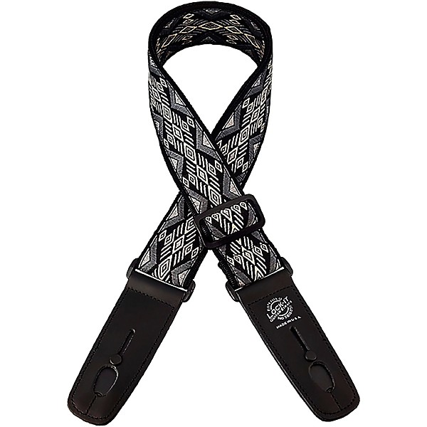 Lock-It Straps Jacquard 2 Locking Guitar Strap Vintage Carbon Canyon