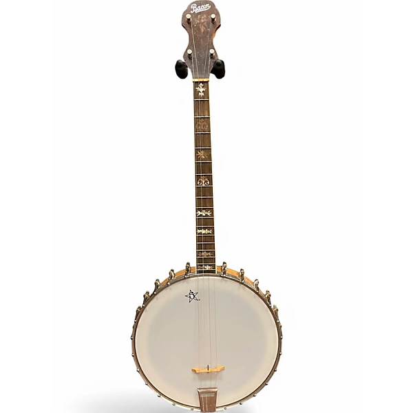 Vintage 1930s Bacon F+F MODEL 2 Natural Banjo 6 Vintage 1930s Bacon F+F MODEL 2 Natural Banjo