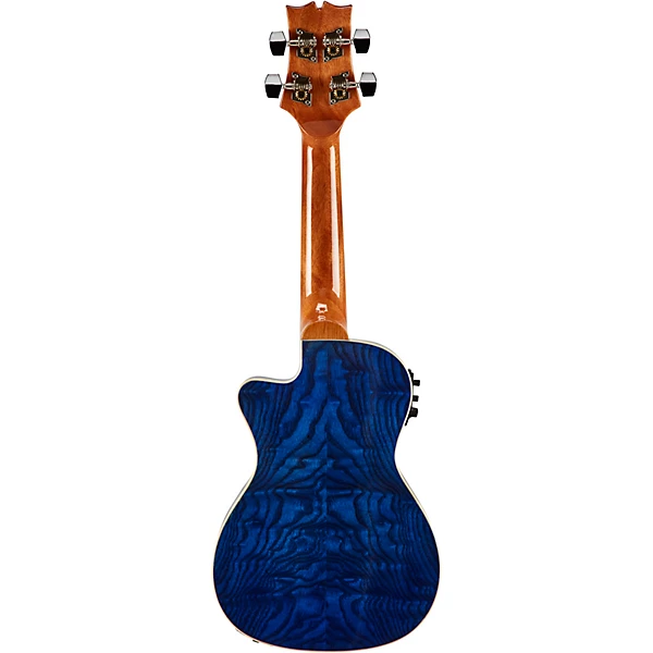 Mitchell MU80XCE-QAB-BL Exotic Acoustic-Electric Cutaway Ukulele Quilt Ash Burl Blue 4 Mitchell MU80XCE-QAB-BL Exotic Acoustic-Electric Cutaway Ukulele Quilt Ash Burl Blue