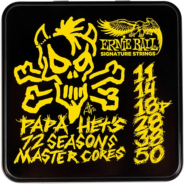 Ernie Ball Papa Het's 72 Seasons Hardwired Master Core Signature Strings 3-Pack Tin 11 - 50 4 Ernie Ball Papa Het's 72 Seasons Hardwired Master Core Signature Strings 3-Pack Tin 11 - 50