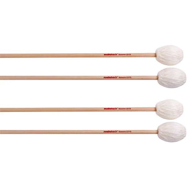 Malletech Stevens Marimba Mallets Set of 4 (2 Matched Pairs) 15