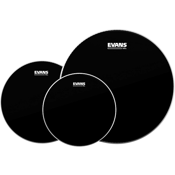 EVANS Black Chrome Tom Pack Standard - 12/13/16 in.