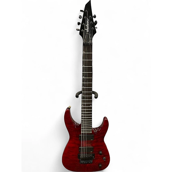 Used Jackson X Series Soloist SLATXMGQ3-7 RED QUILT Solid Body Electric Guitar