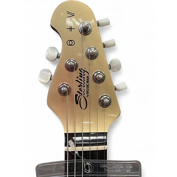 Used Sterling by Music Man ST. VINCENT GOLDIE Gold Solid Body Electric Guitar 6 Used Sterling by Music Man ST. VINCENT GOLDIE Gold Solid Body Electric Guitar