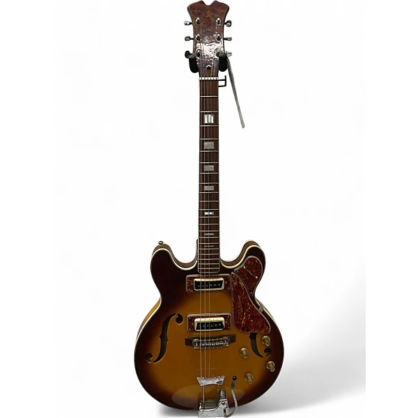 Used Aria Diamnd 1202 T 2 Tone Sunburst Hollow Body Electric Guitar
