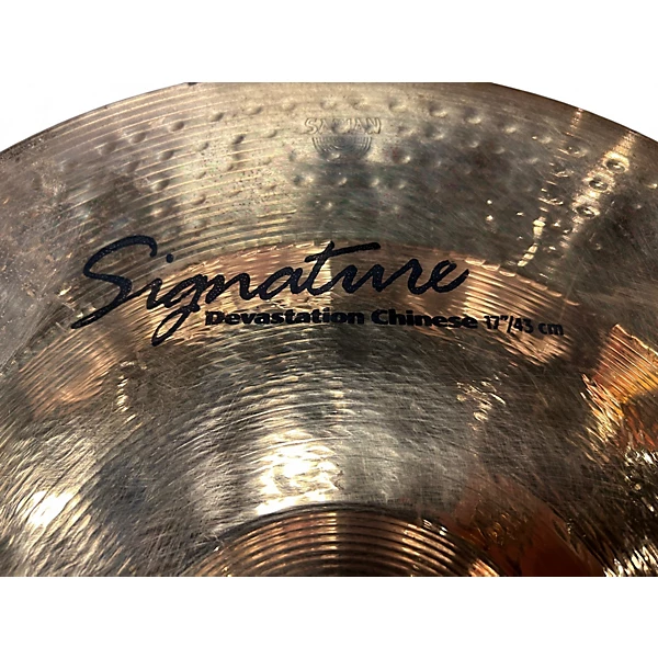 Used SABIAN 17in Carmine Appice Signature Devastation Chinese Cymbal 6 Used SABIAN 17in Carmine Appice Signature Devastation Chinese Cymbal