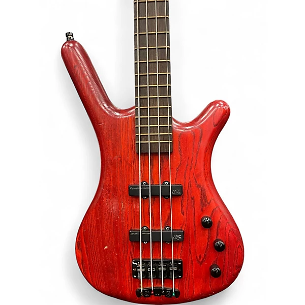 Used Warwick Pro Series Standard Corvette 4 String SATIN TRANS RED Electric Bass Guitar 4 Used Warwick Pro Series Standard Corvette 4 String SATIN TRANS RED Electric Bass Guitar