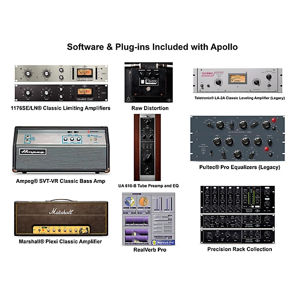 Universal Audio Apollo Solo Thunderbolt With Harbinger Studio Monitor Pair, Stands & Cables SM505 12 Universal Audio Apollo Solo Thunderbolt With Harbinger Studio Monitor Pair, Stands & Cables SM505